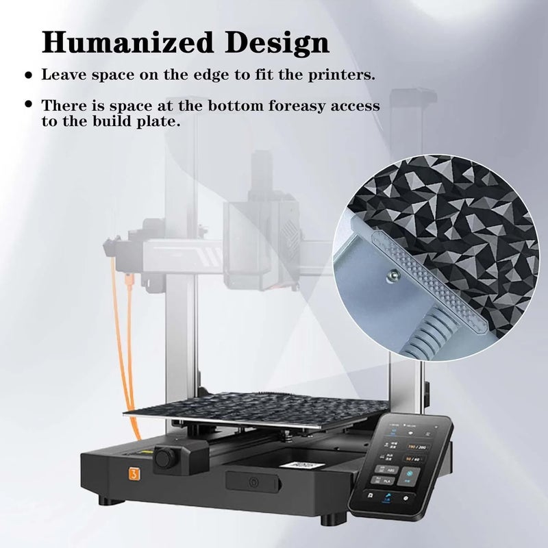 IdeaFormer-3D Diamond PEO+Carbon Fiber PET Build Plate for Anycubic Kobra 3/Kobra 3 V2/Kobra 3 Combo, Double Sided PEO PET Spring Steel Plate Flexible Sheet for 256x268mm Kobra 3 Series - Image 4